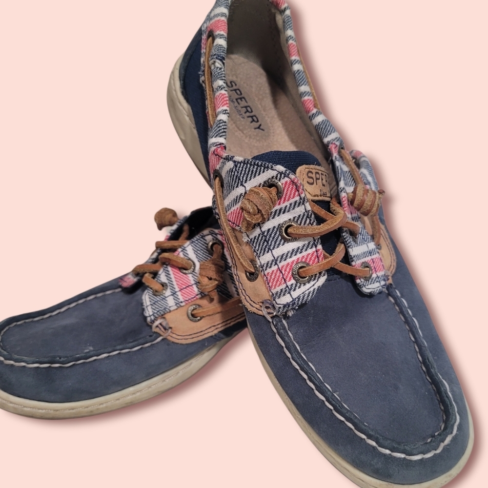 Sperry Top-sider Ivyfish Stripe Navy Boat Shoe, 8M